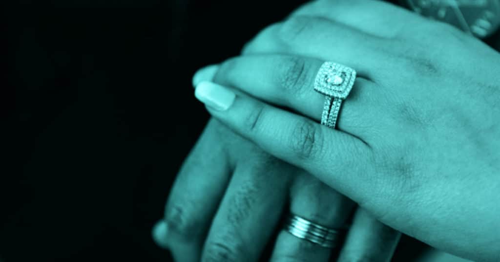 Diamond Engagement ring and Wedding band