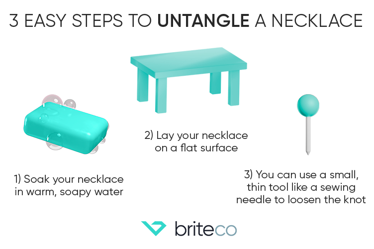 Follow these steps for untangling a necklace
