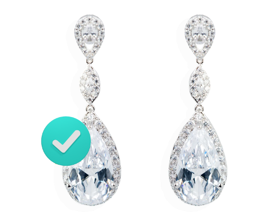 Tear drop diamond earrings insured by BriteCo Jewelery Insurance