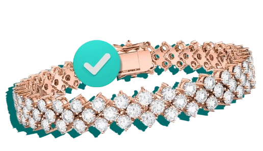 Rose gold and diamond bracelet insured by BriteCo Jewelry Insurance