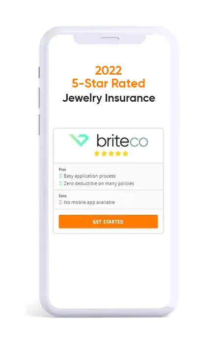 BriteCo as Best Overall Jewelry Insurance Company 2021 due to easy application process and zero deductible