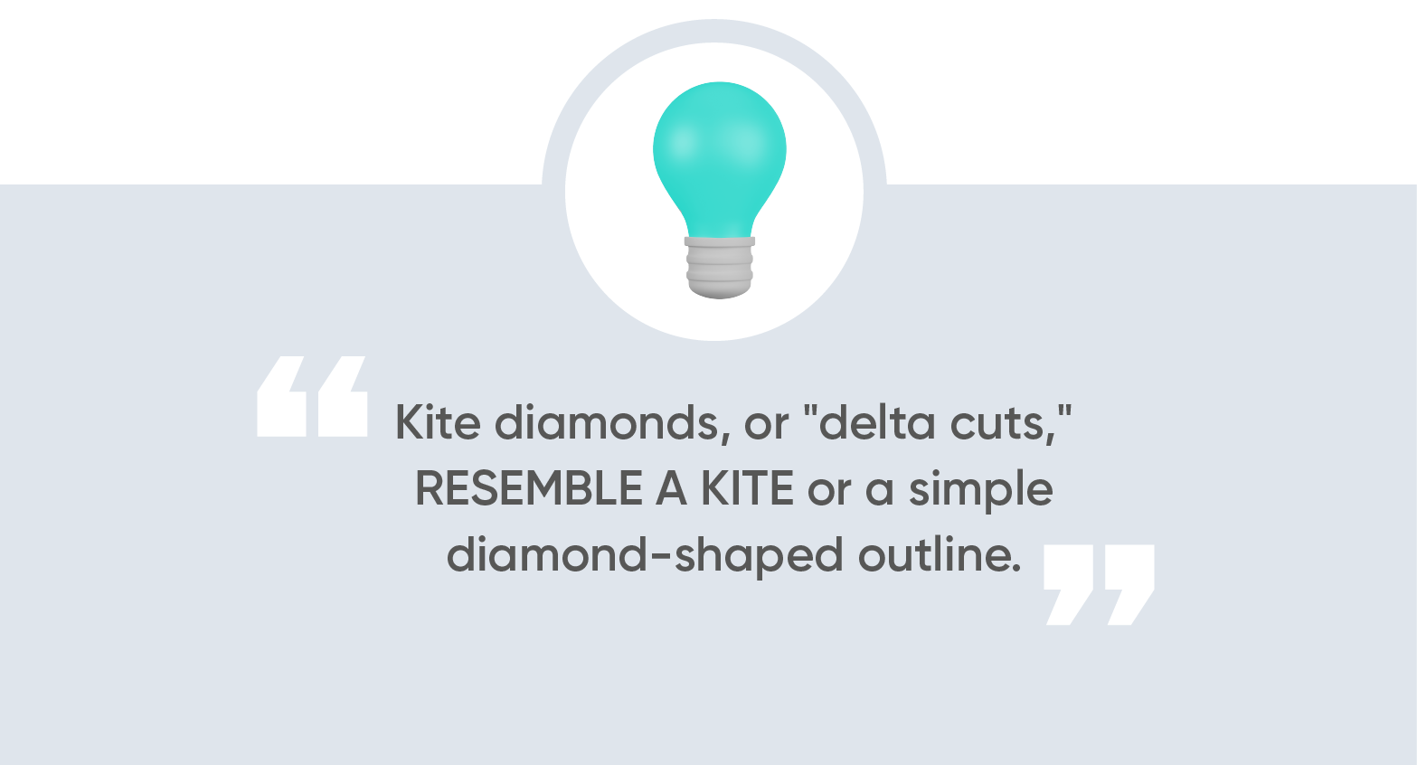 Kite diamonds, also known as “delta cuts,”