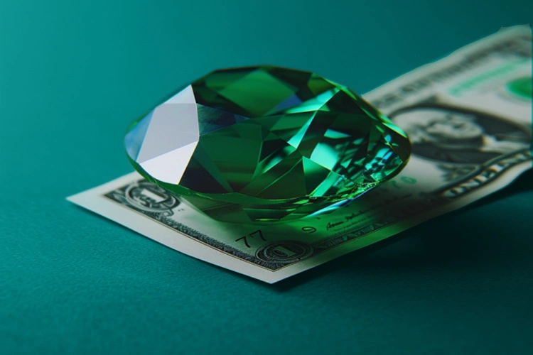 emeralds’ intense green color