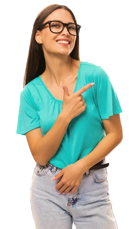 Brunette with long hair highlighting BriteCo benefits