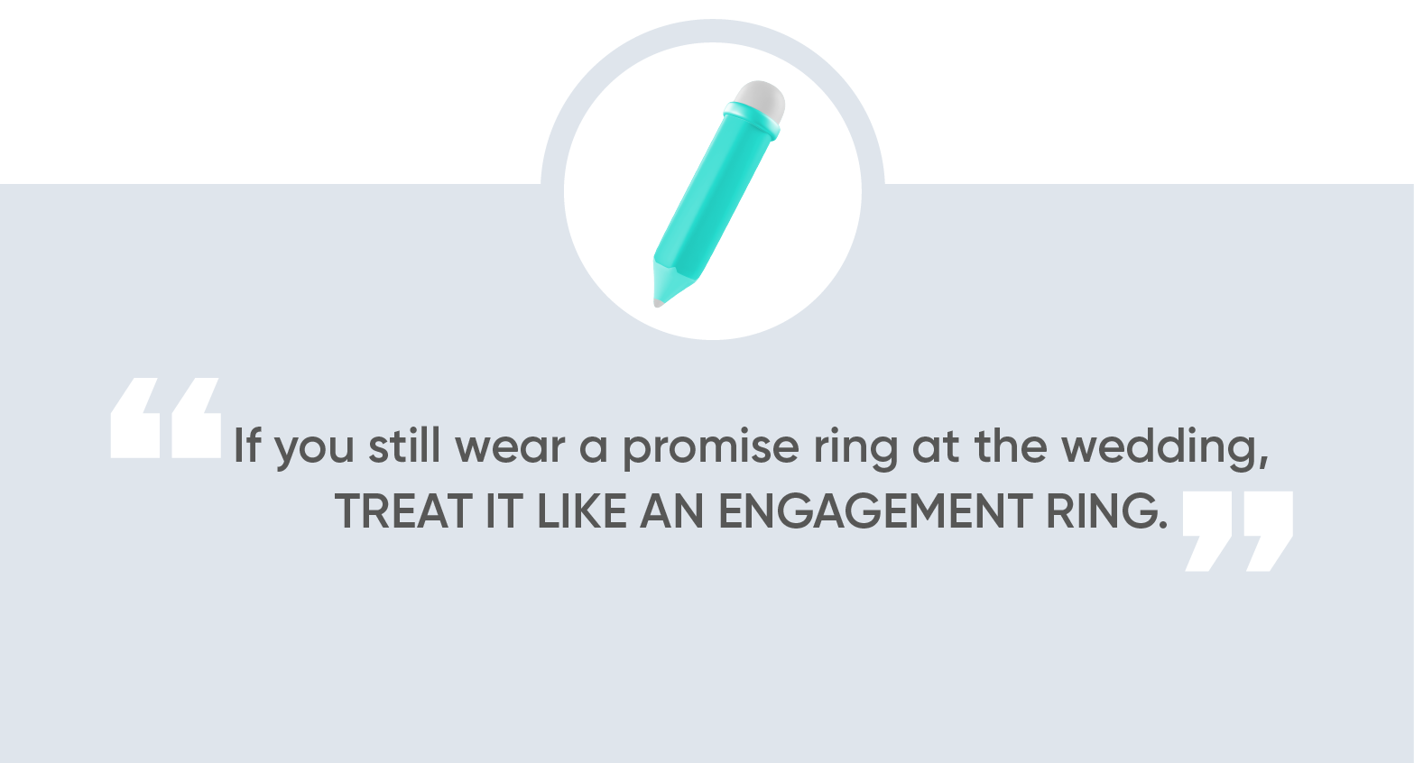 What do you do with a promise ring during the wedding? 