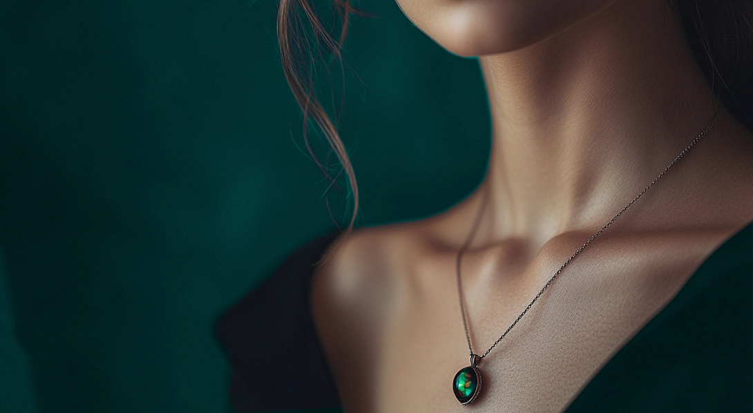 The ammolite gem is scarce, sourced from only one place in the world, and extracted from fossilized shells.