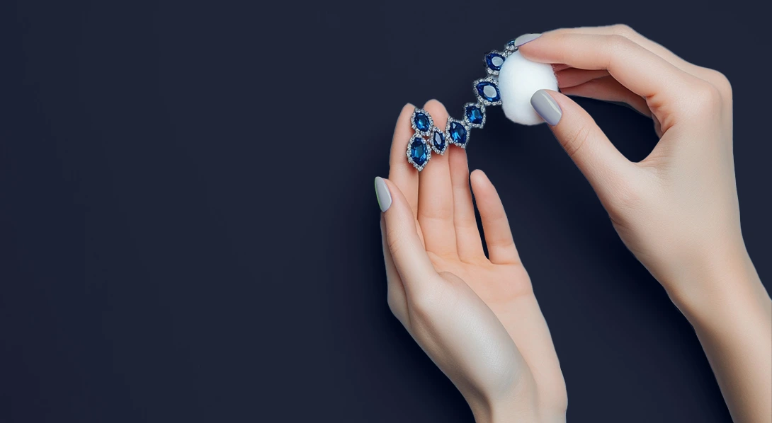 cleaning the jewelry