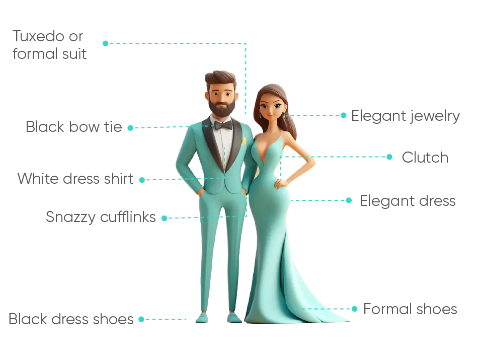 A Quick Guide to What to Wear to a Black-Tie Wedding