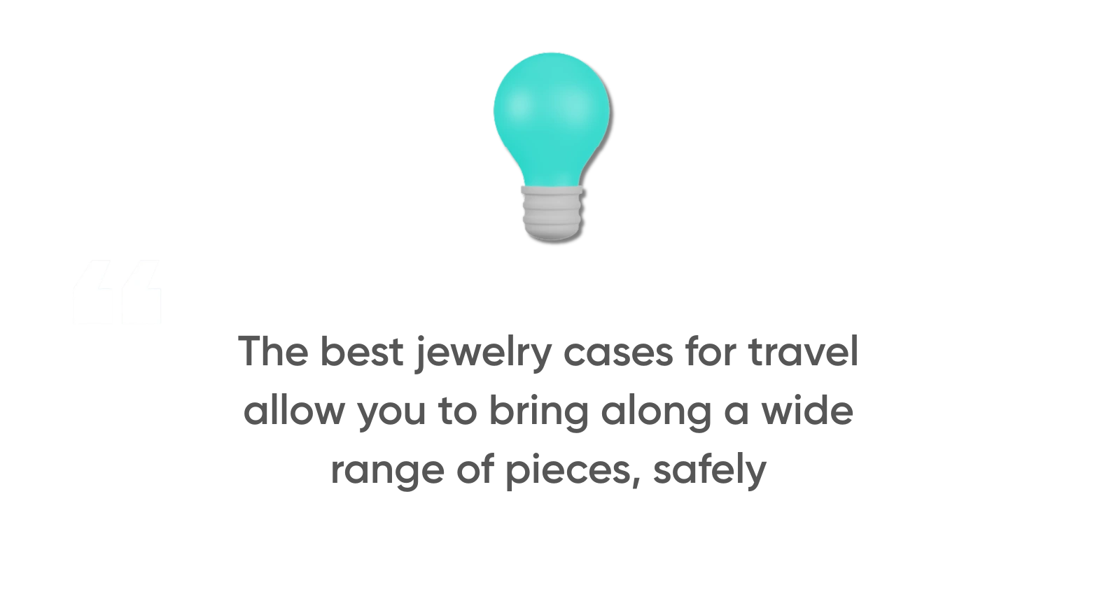 Jewelry travel solution