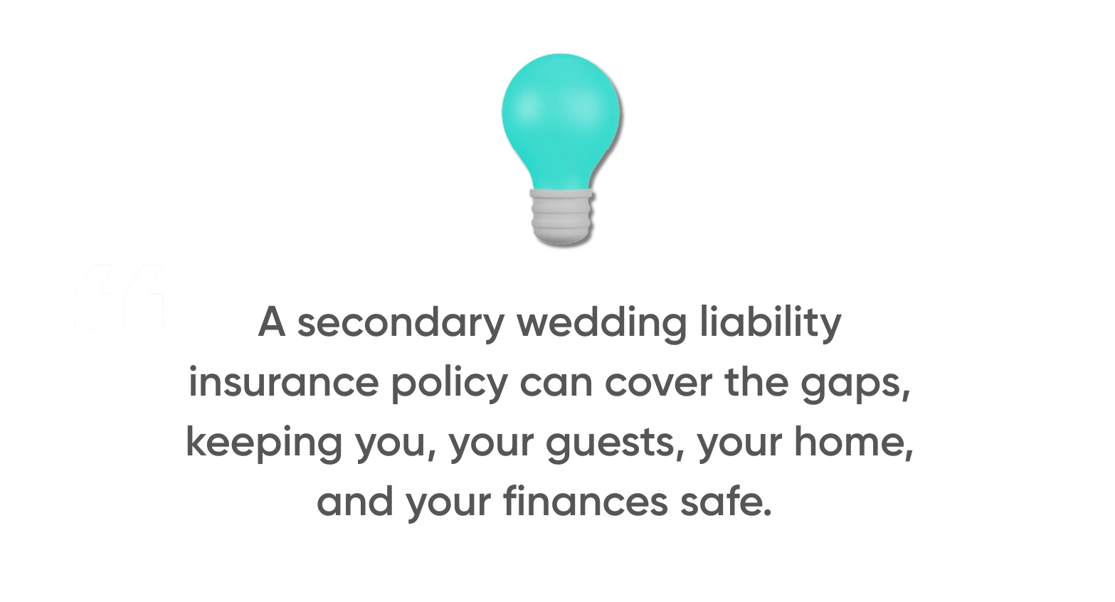 Secondary wedding liability