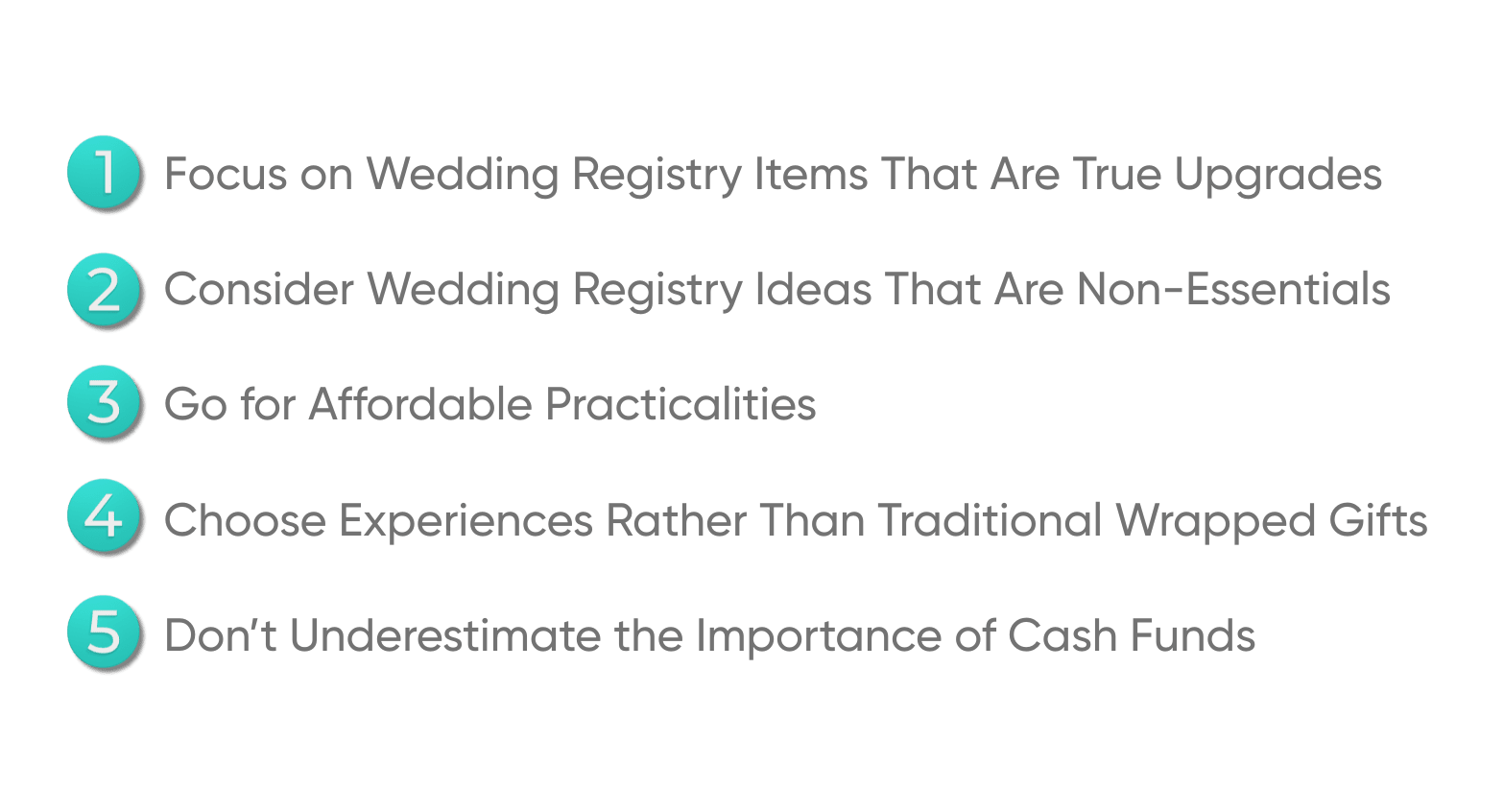 5 Expert Tips for What to Put on a Registry Wedding Gifts