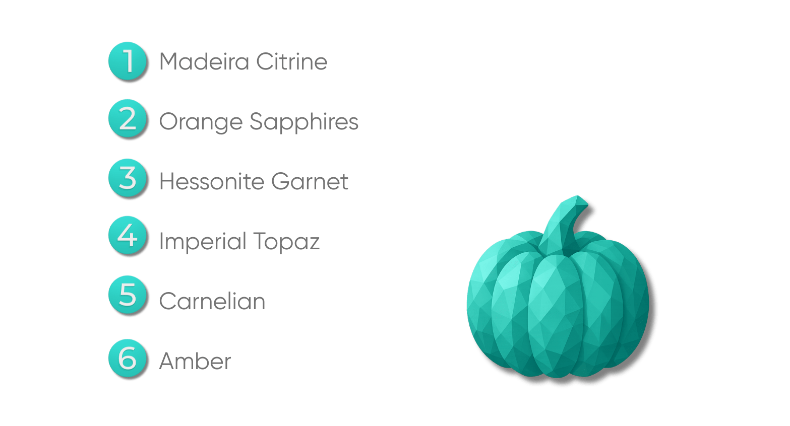 Pumpkin Spice-Colored Gemstones