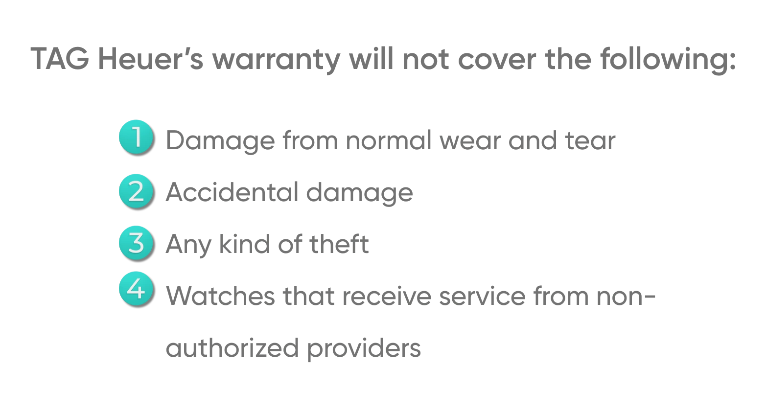 TAG Heuer Watch Warranty