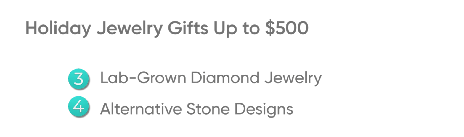 Holiday Jewelry Gifts Up to $500