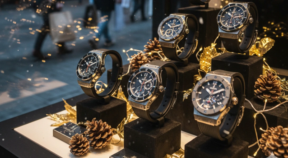 Hublot watch display in store
