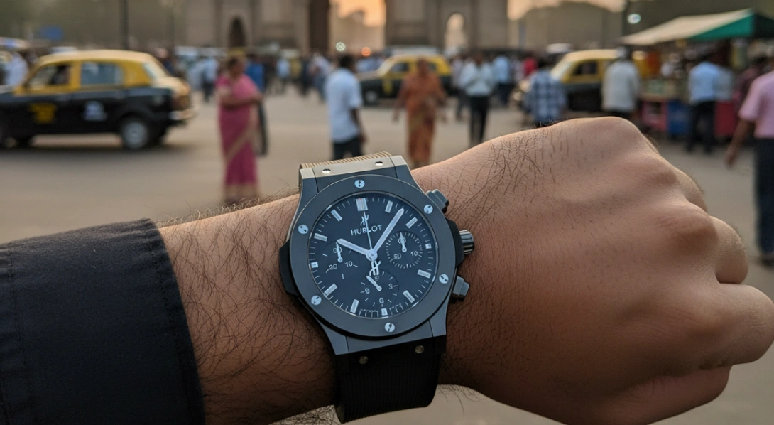 Hublot watch on wrist