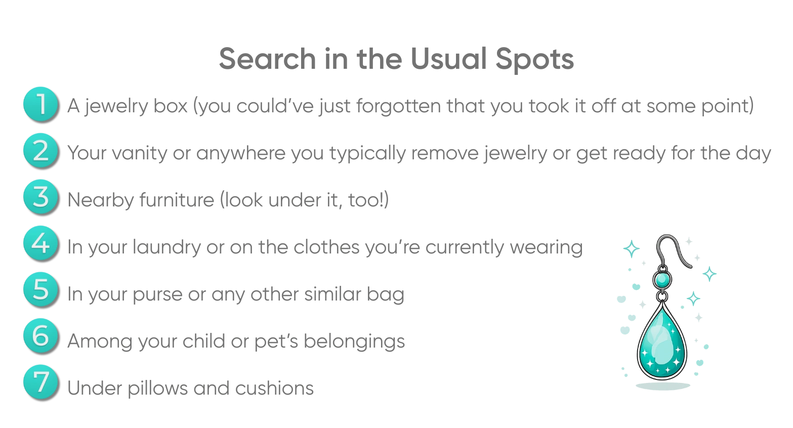 Begin Searching in the Usual Spots