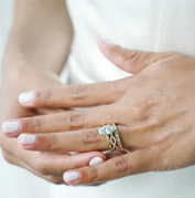 Hands with engagement ring – jewelry insurance for $5,500 engagement ring in Phoenix, AZ
