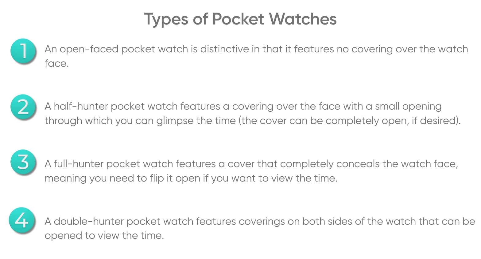 Types of Pocket Watches