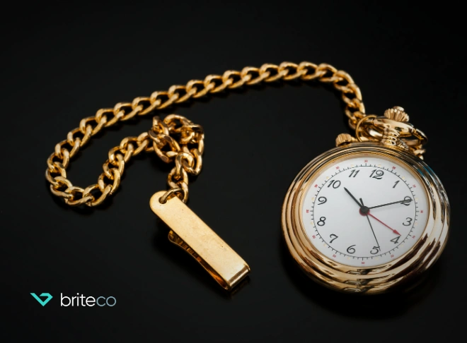 Gold pocket watch