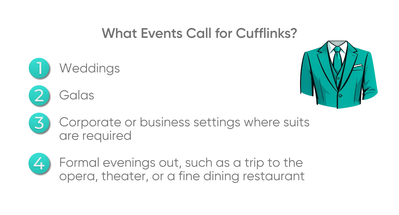 What Events Require Cufflinks