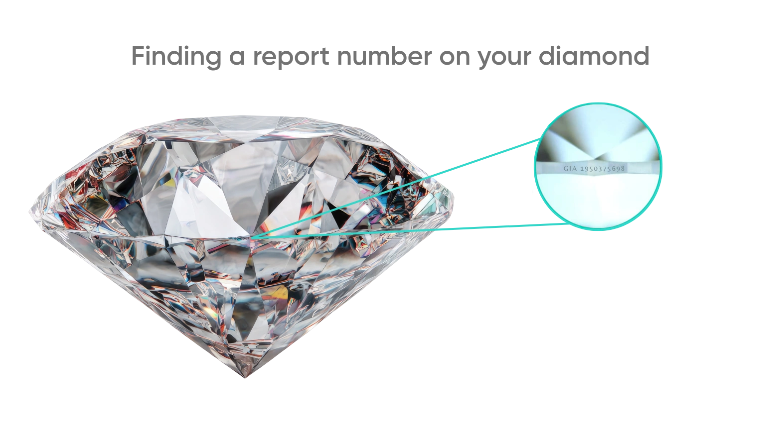 Finding a report number on your diamond.