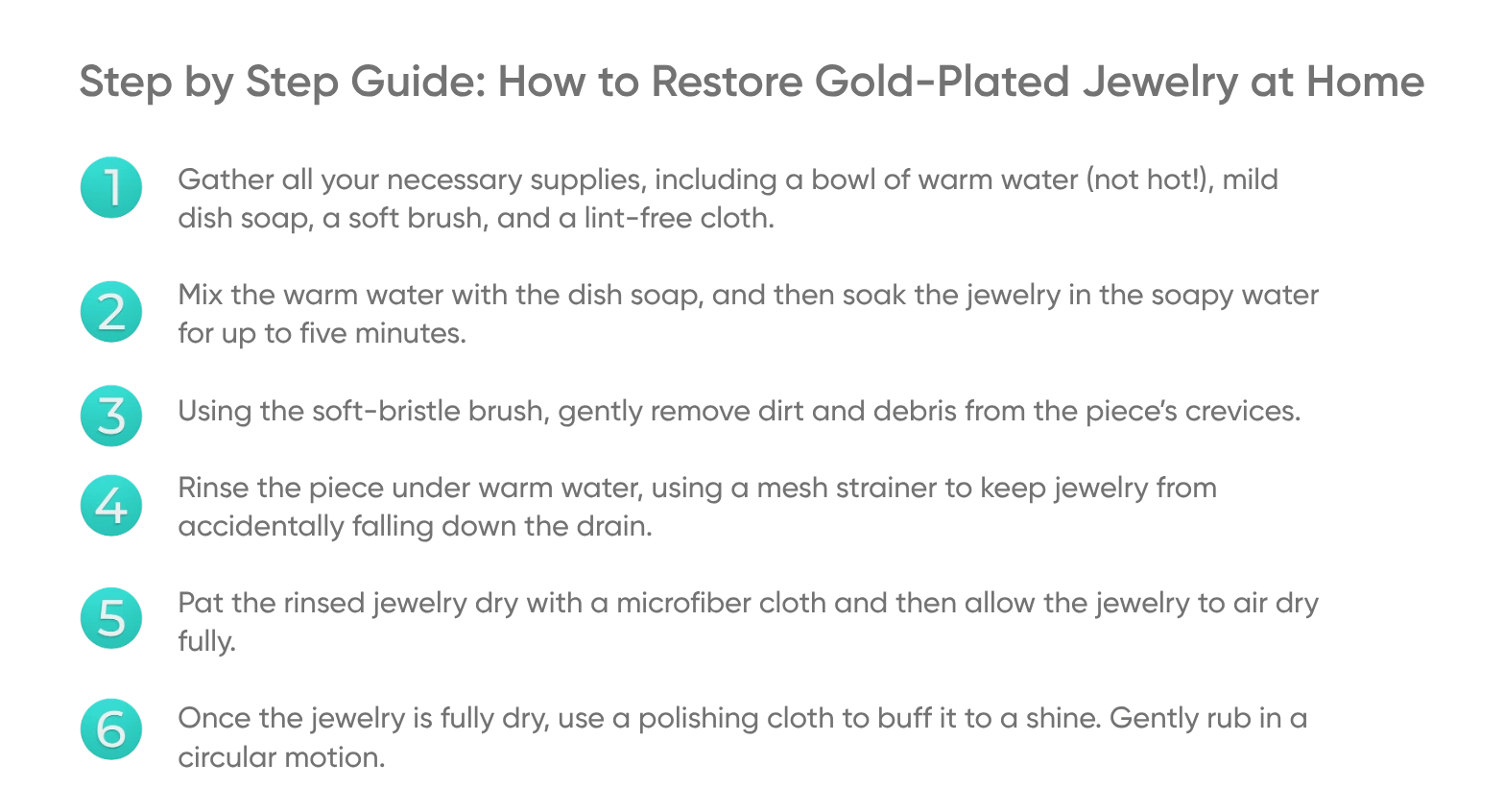 Step-by-Step Guide How to Restore Gold-Plated Jewelry at Home