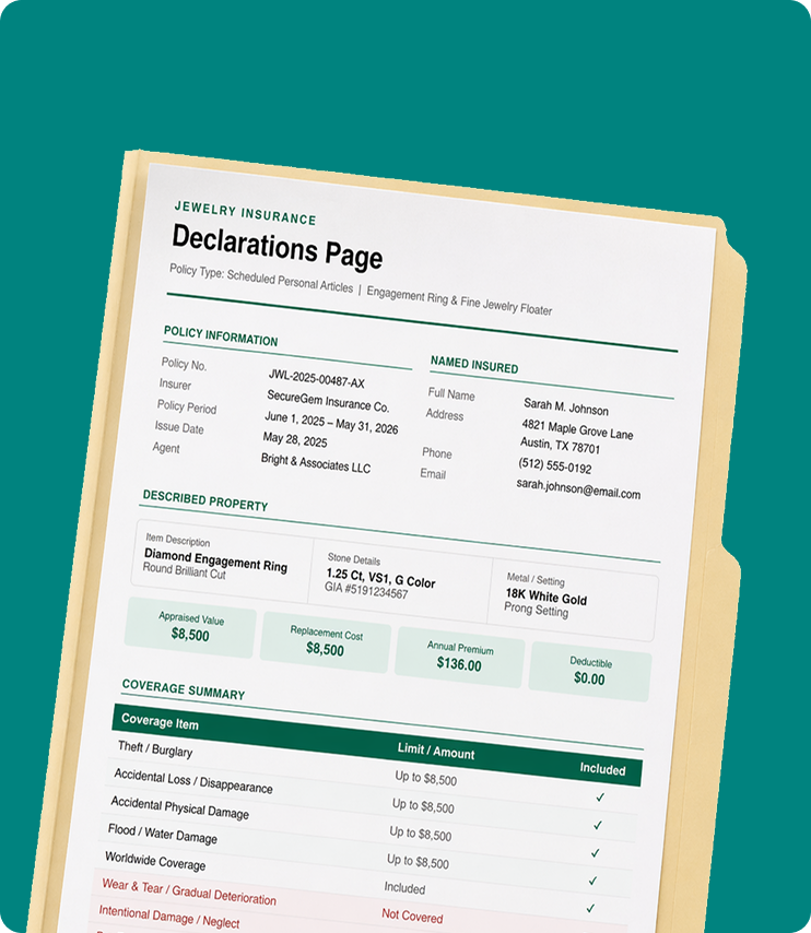 Certain Events or Conditions (Policy-Dependent)