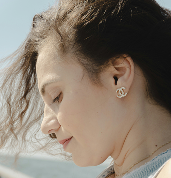 Woman wearing diamond earrings – jewelry insurance for $6,500 earrings in New York, NY