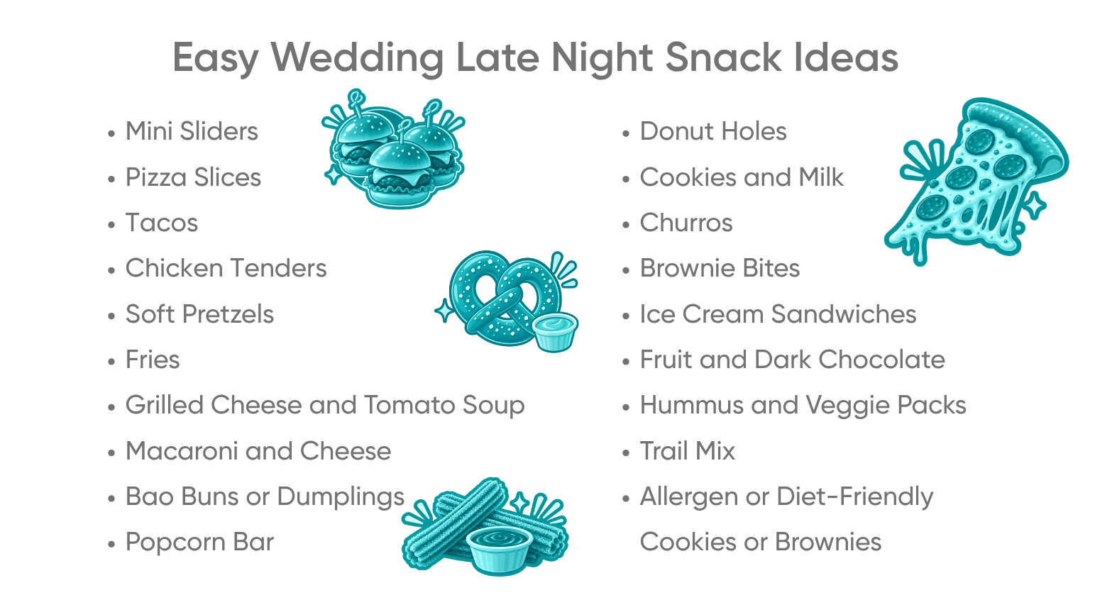 19 Easy Wedding Late Night Snack Ideas