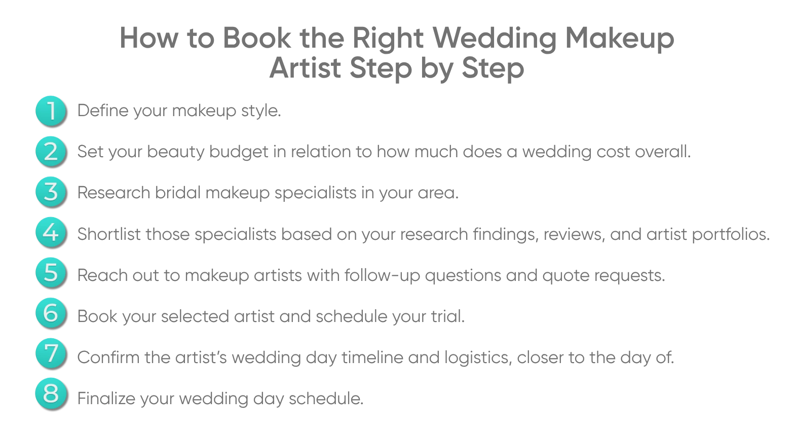 How to Book the Right Wedding Makeup Artist Step by Step