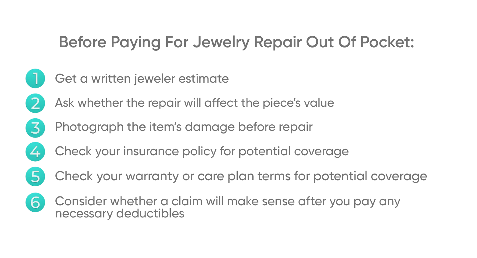 Before paying for jewelry repair out of pocket